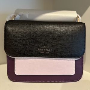 Brand new Kate Spade Ripe Plum Colorblock Flap Chain Crossbody Purse